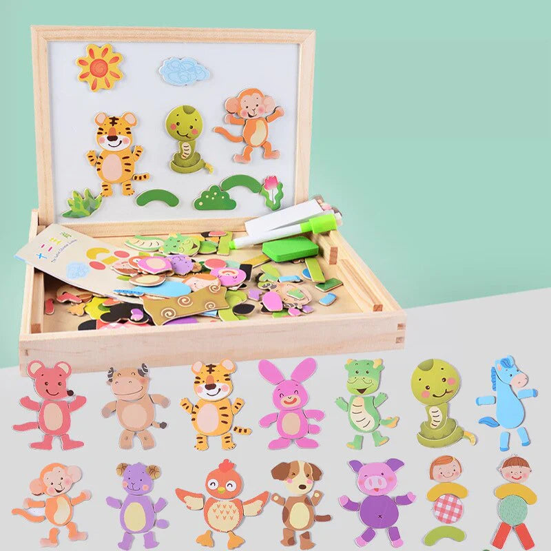 Magnetisch teken- en puzzelbord