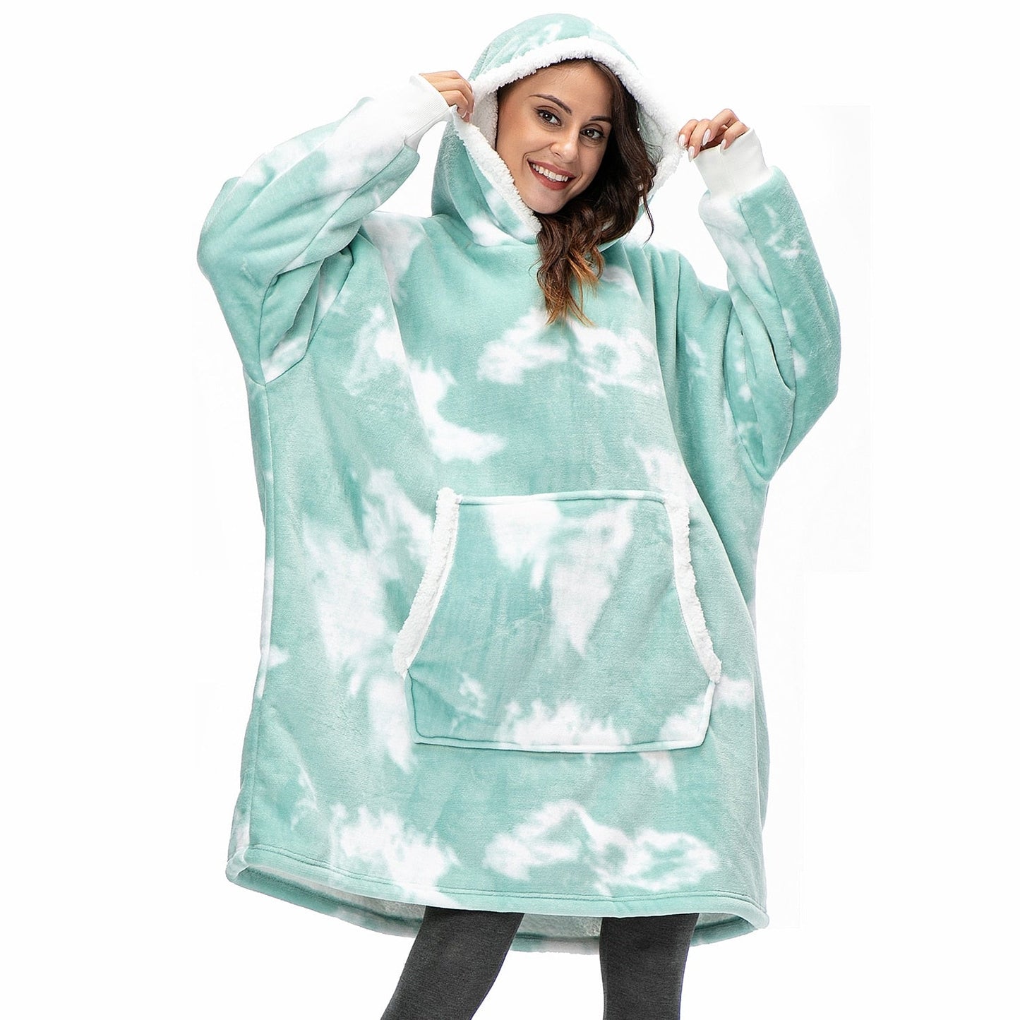 Ultra Zachte Fleece En Wol Hooded Deken Voor Comfort En Warmte Thuis