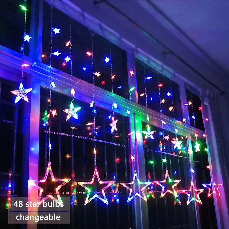 LumiStar – LED Sterrenlichtslinger Gordijnverlichting Kerstmis