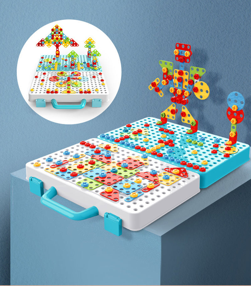 Creatieve bouwdoos met speelgoedboormachine - BuildyDrill