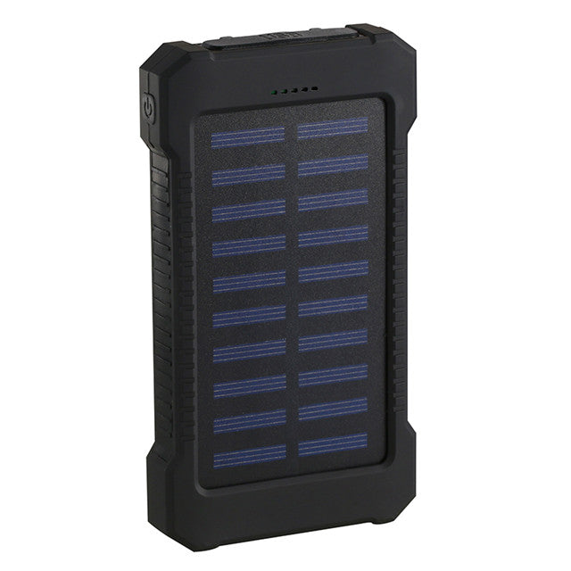 Waterdichte zonne-energiebank | LED-oplader voor smartphones, fietsen en kamperen