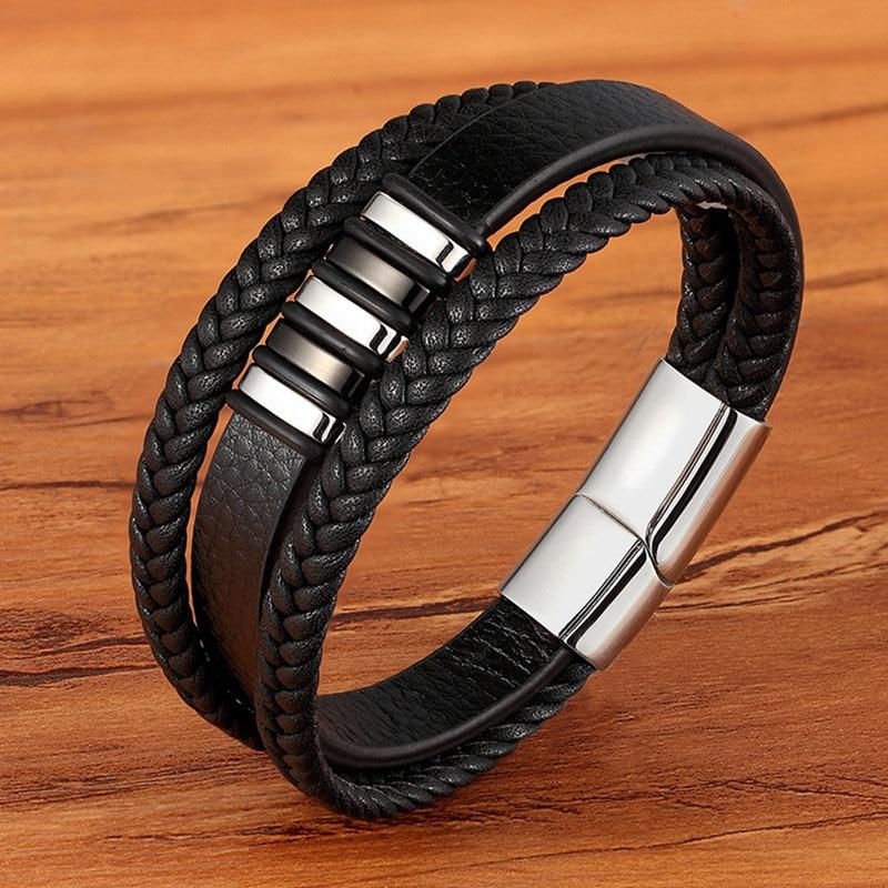 Stijlvolle armbanden van echt leer voor mannen