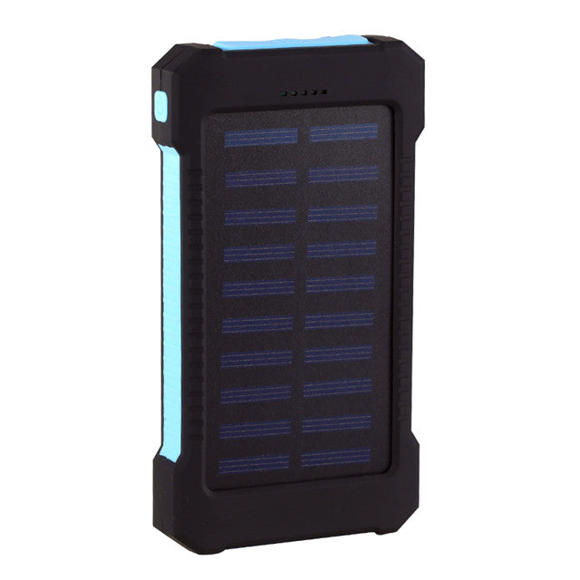 Waterdichte zonne-energiebank | LED-oplader voor smartphones, fietsen en kamperen