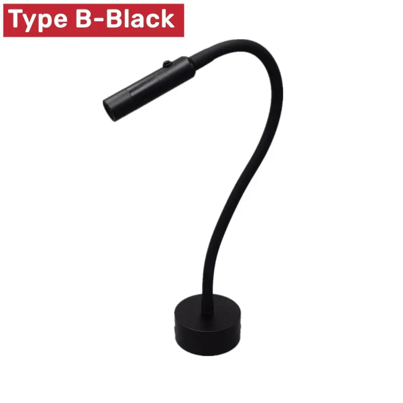 Moderne Flexibele LED-Leeswandlamp met Schakelaar voor Slaapkamer en Studie - 1W/3W