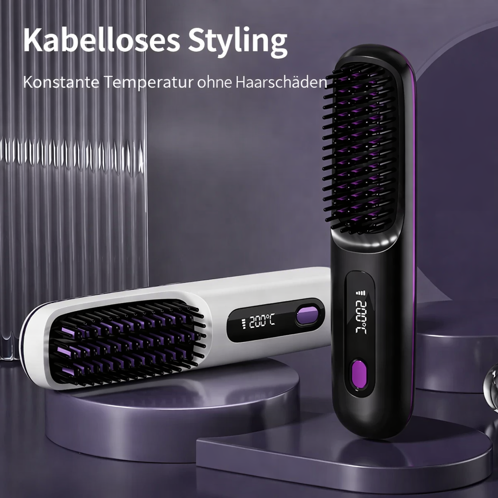 Haarstylers | Keramische Ionen Haarstyler | Oplaadbaar via USB met LCD-bediening | Glissara