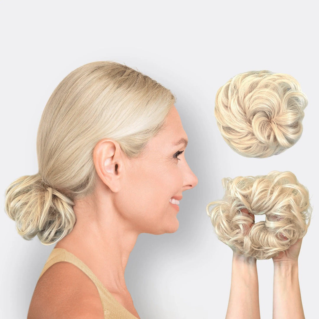 Haar Scrunchie met Dutt-Effect – Volumineuze Look & Natuurlijk Finish