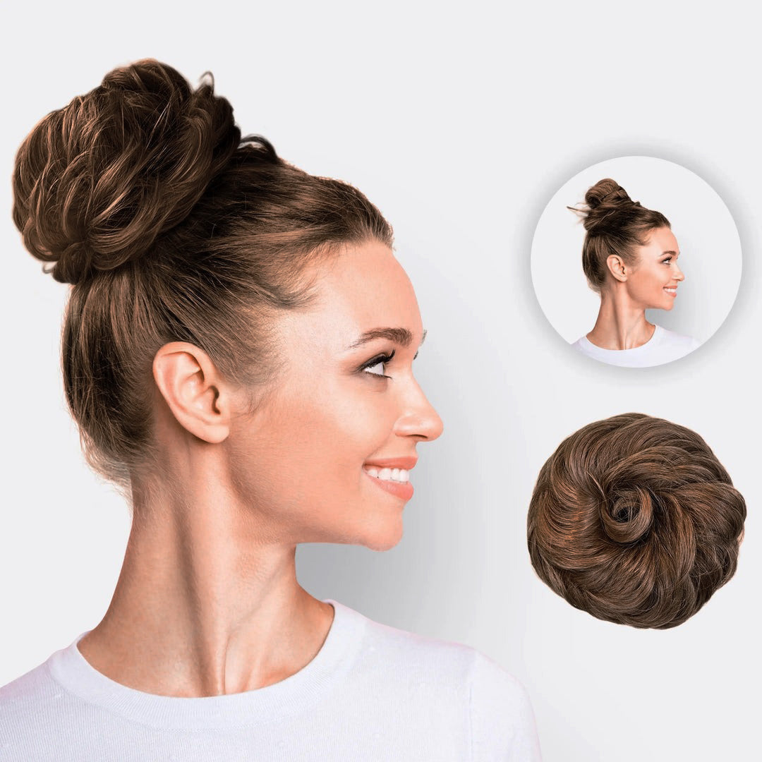 Haar Scrunchie met Dutt-Effect – Volumineuze Look & Natuurlijk Finish