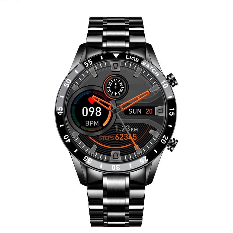 Luxe Mannen Smartwatch | Multisport Modus | Gezondheidsmonitoring