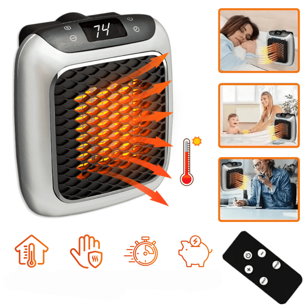 Compacte Mini-verwarmingsventilator met antimicrobieel filter – Snelle verwarming en kostenbesparing – Dante Mini-verwarming
