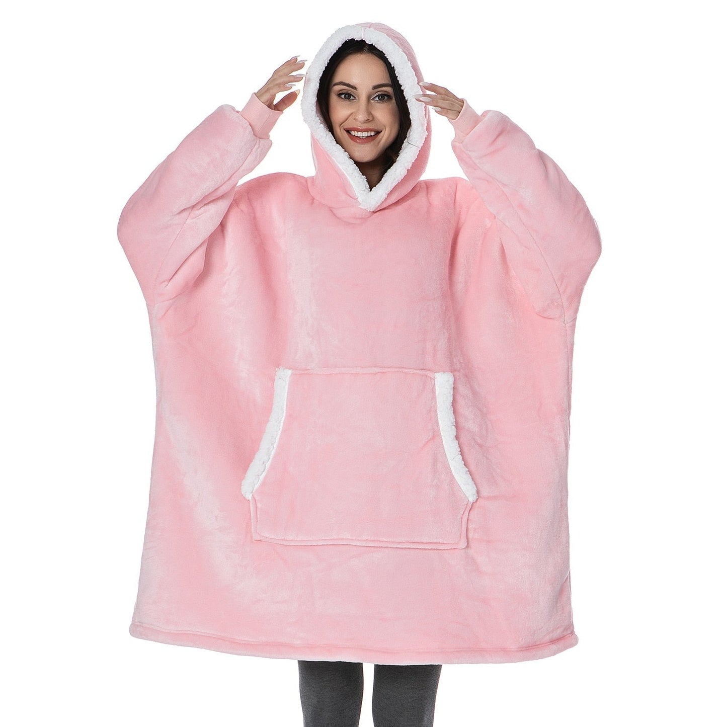 Ultra Zachte Fleece En Wol Hooded Deken Voor Comfort En Warmte Thuis