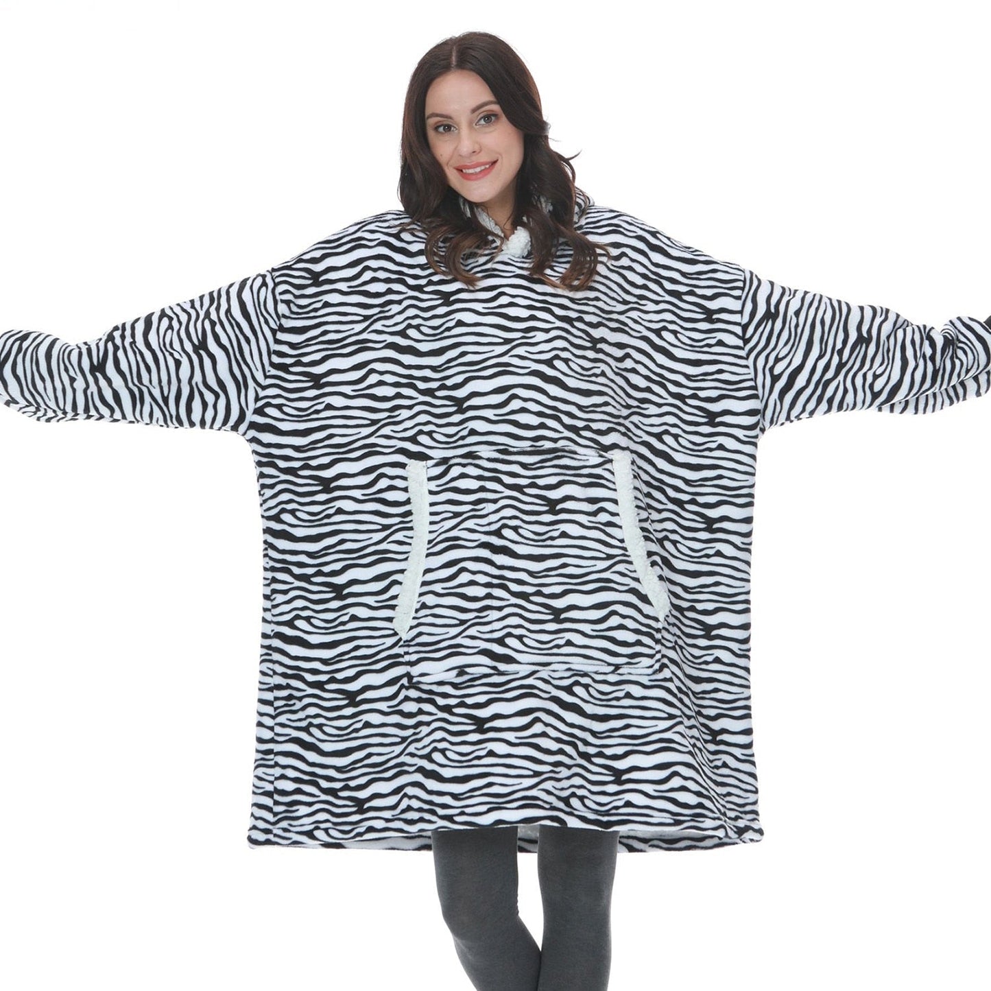Ultra Zachte Fleece En Wol Hooded Deken Voor Comfort En Warmte Thuis