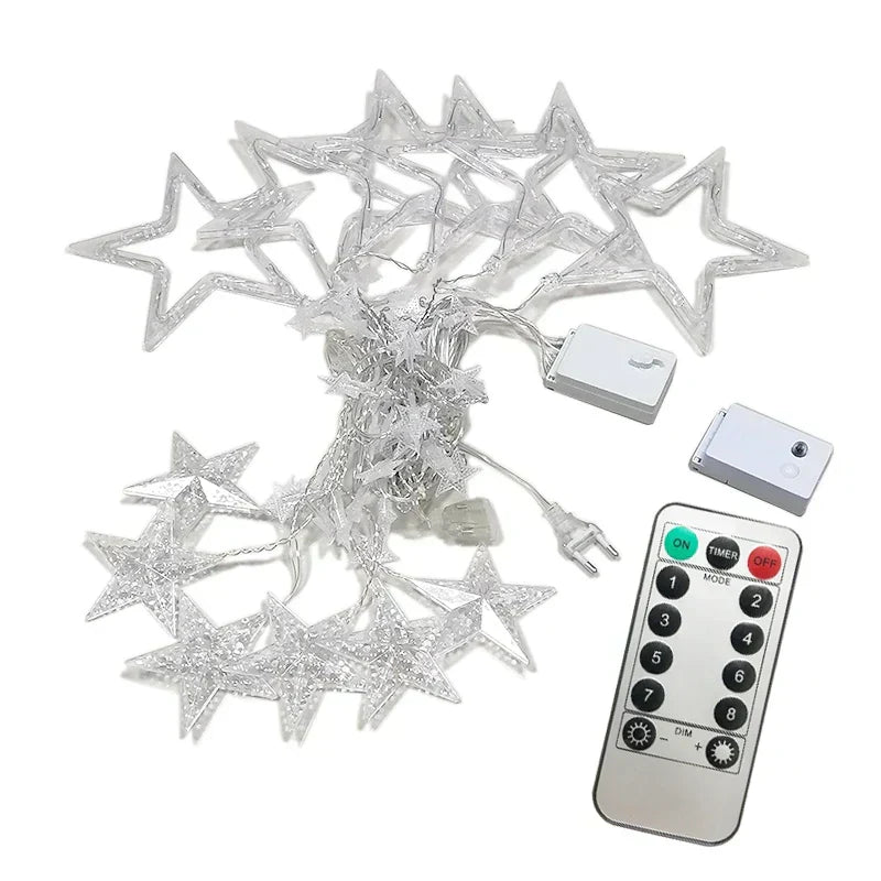 LumiStar – LED Sterrenlichtslinger Gordijnverlichting Kerstmis