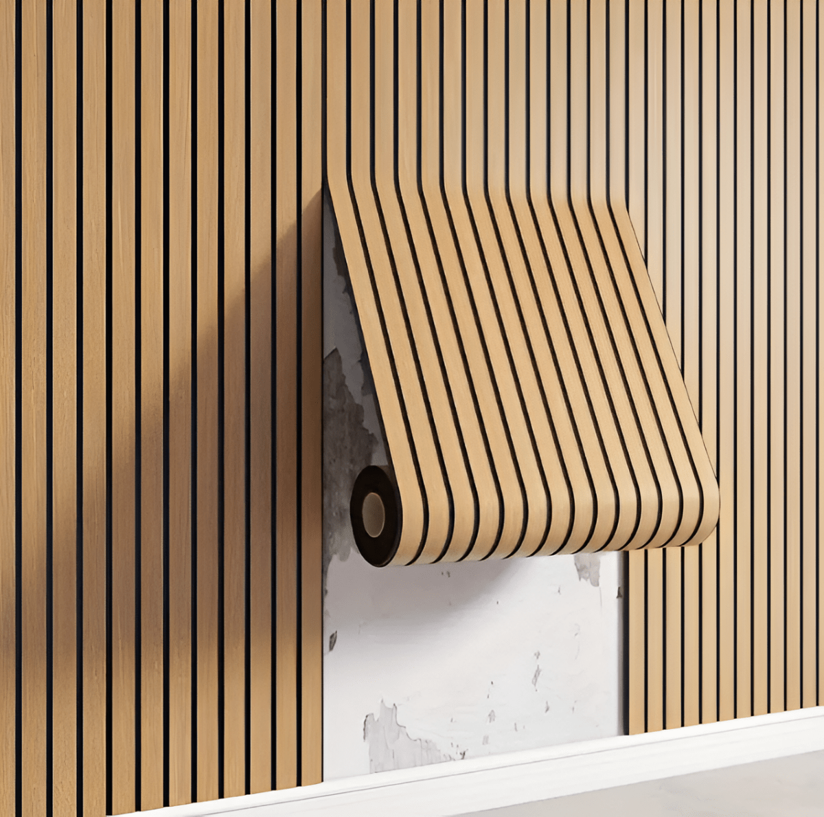 Houten panelen | 3D Akupanel Zelfklevend | Moderne Wandbekleding | WallVogue