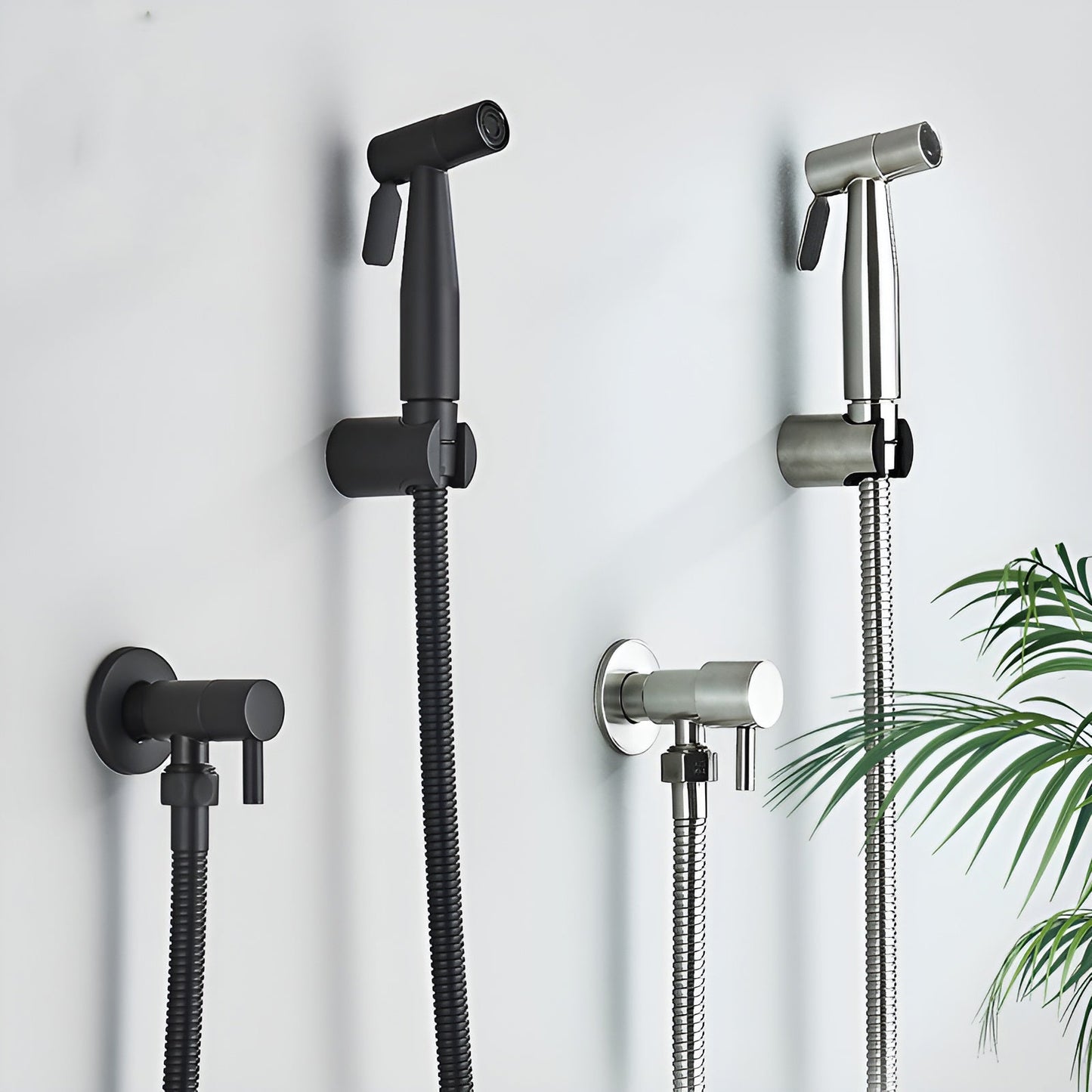AquaGleam - Roestvrijstalen Bidet-Sproeikop met Wandbevestiging