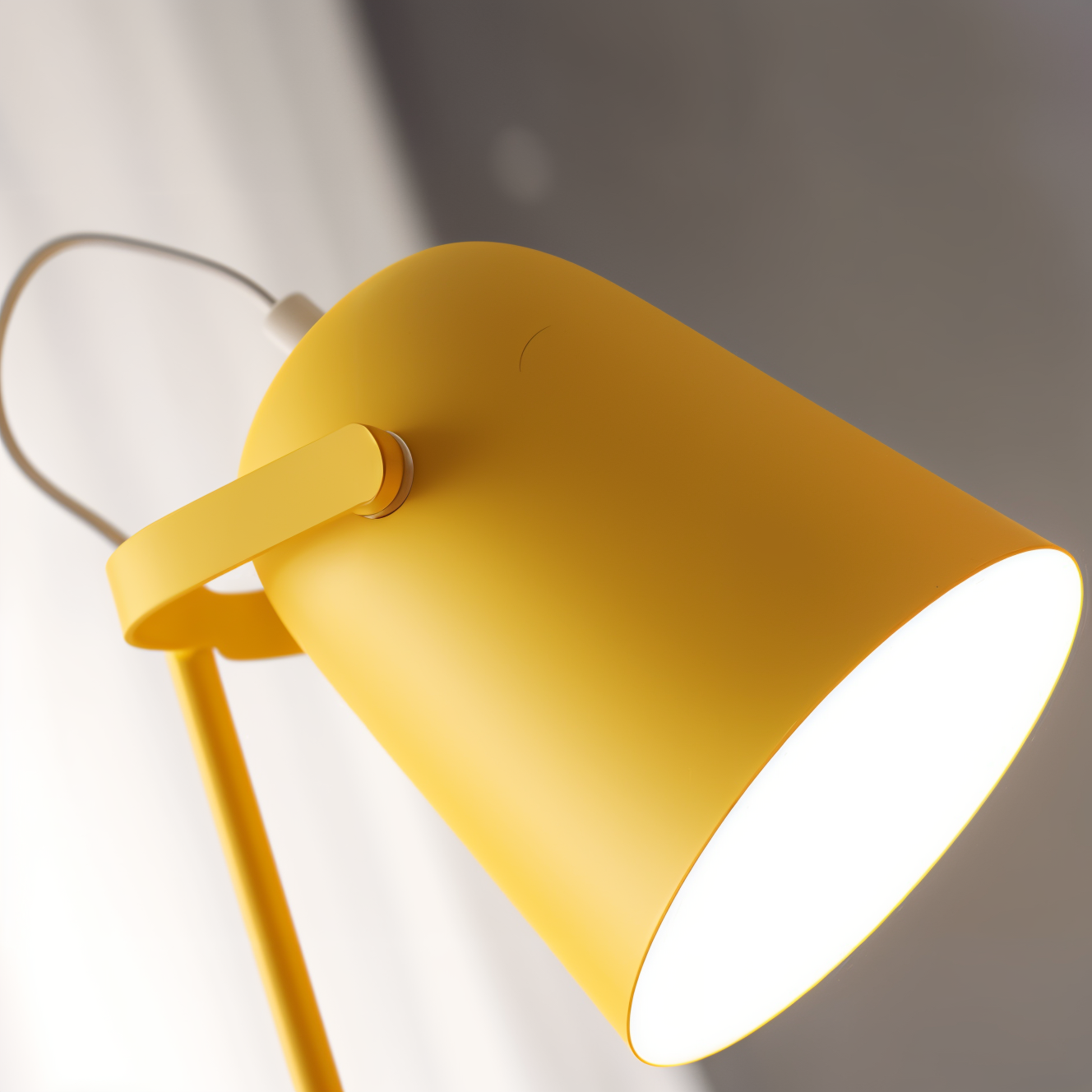 Macaron Tafellamp - Scandinavische gele Bureau Lamp - Verstelbare Lamp