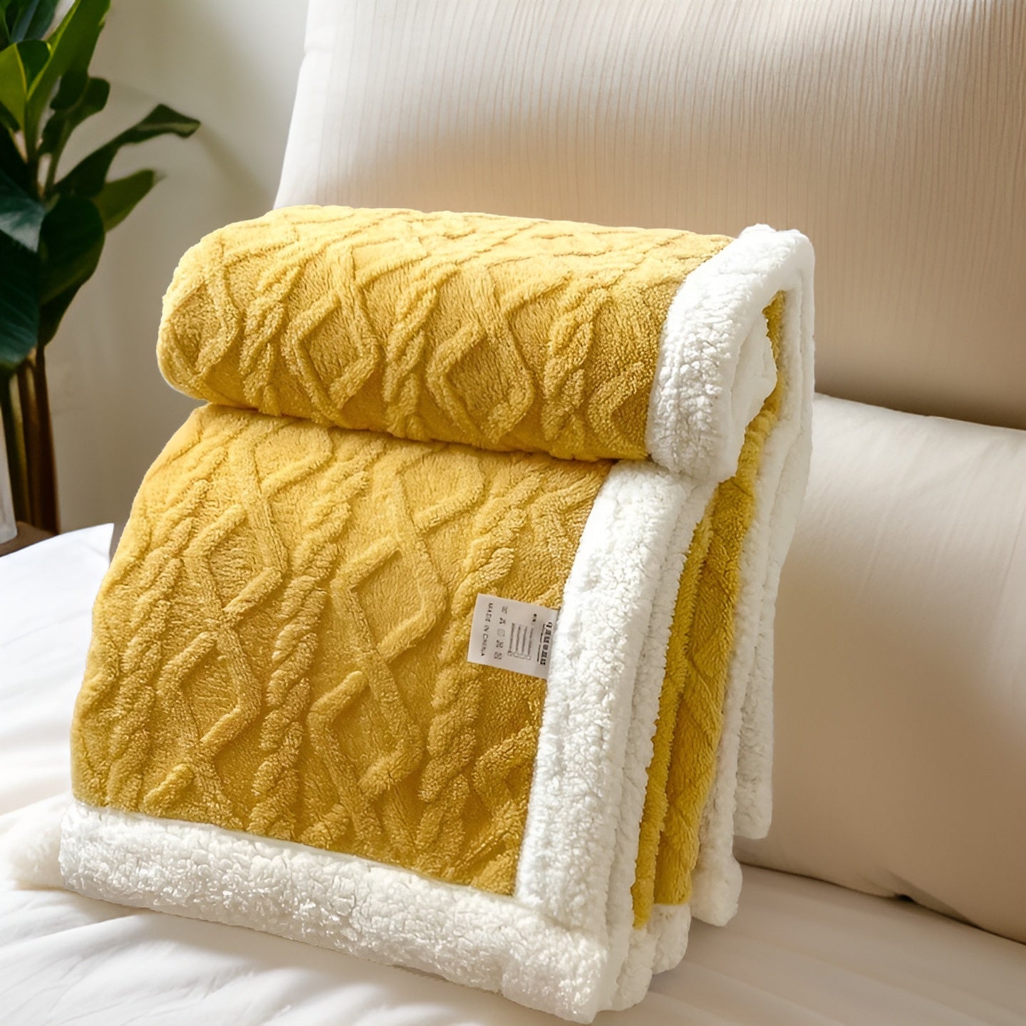 Dubbelzijdige Knuffelige Fleece Deken voor Nachtelijke Warmte met Stijl