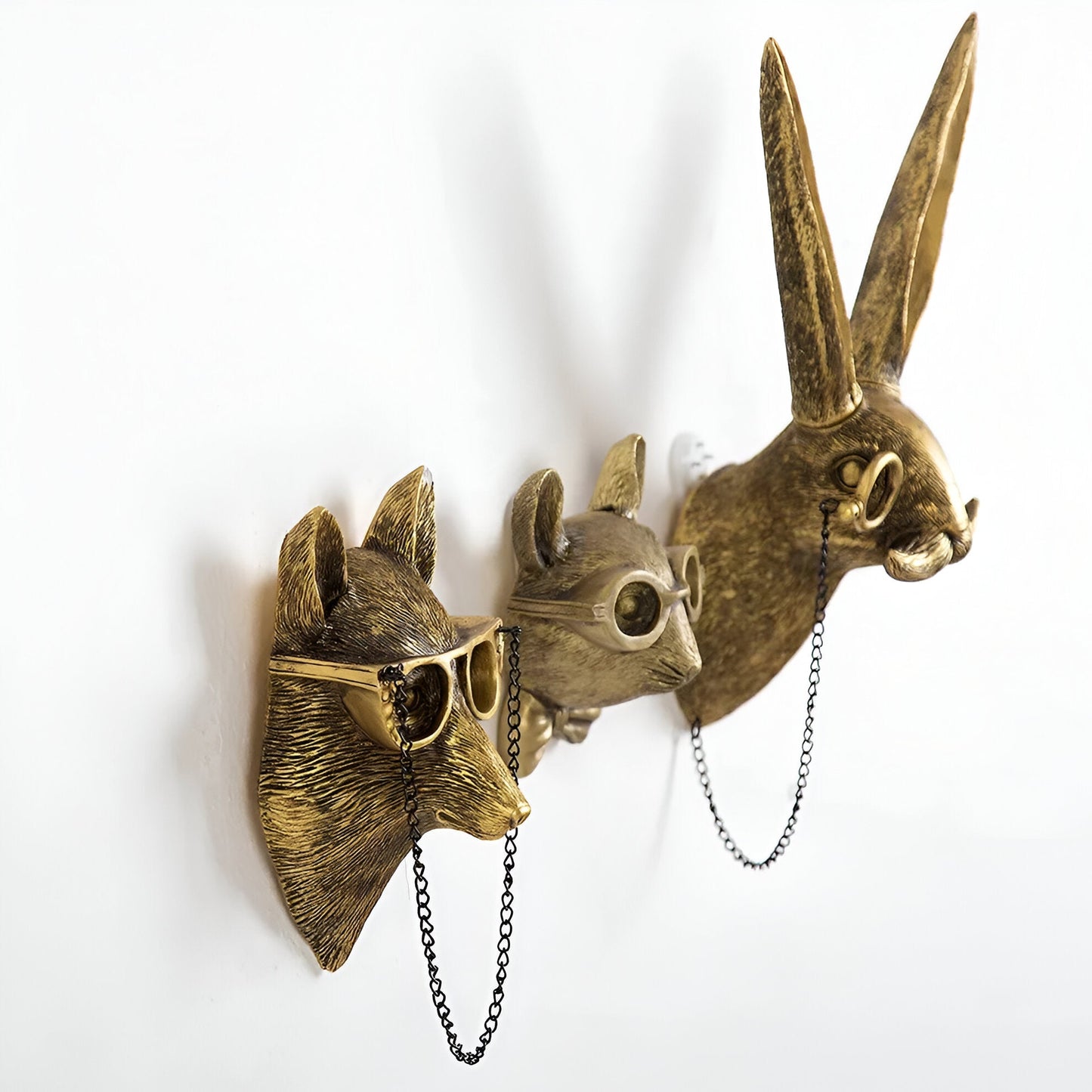 Gouden Hoofd - Multifunctionele Hoofd Wandhaak Decoratie en Wandopslag