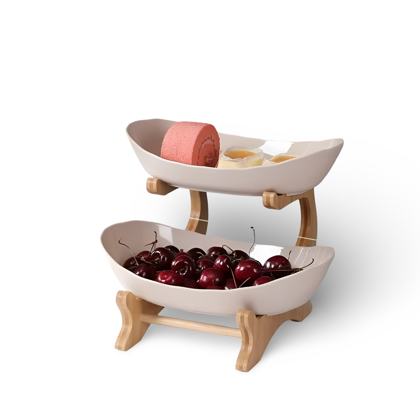 Meerlagige fruitmand van hout - Moderne fruitmand