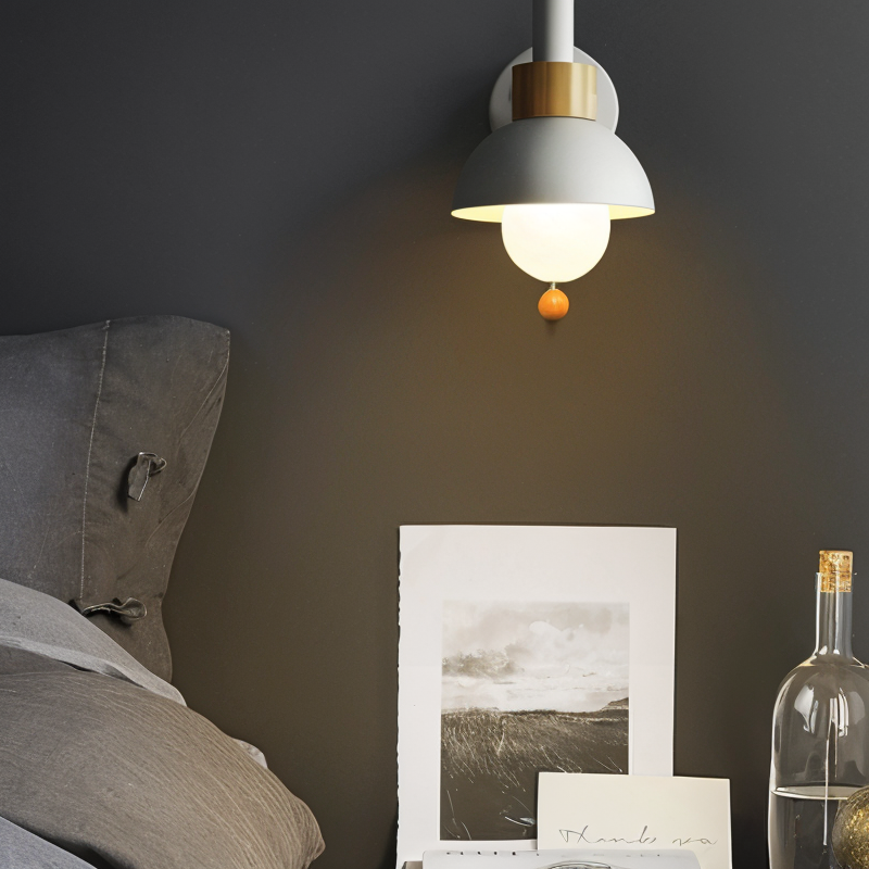 Pastelkleurige wandlamp voor slaap- en woonkamer