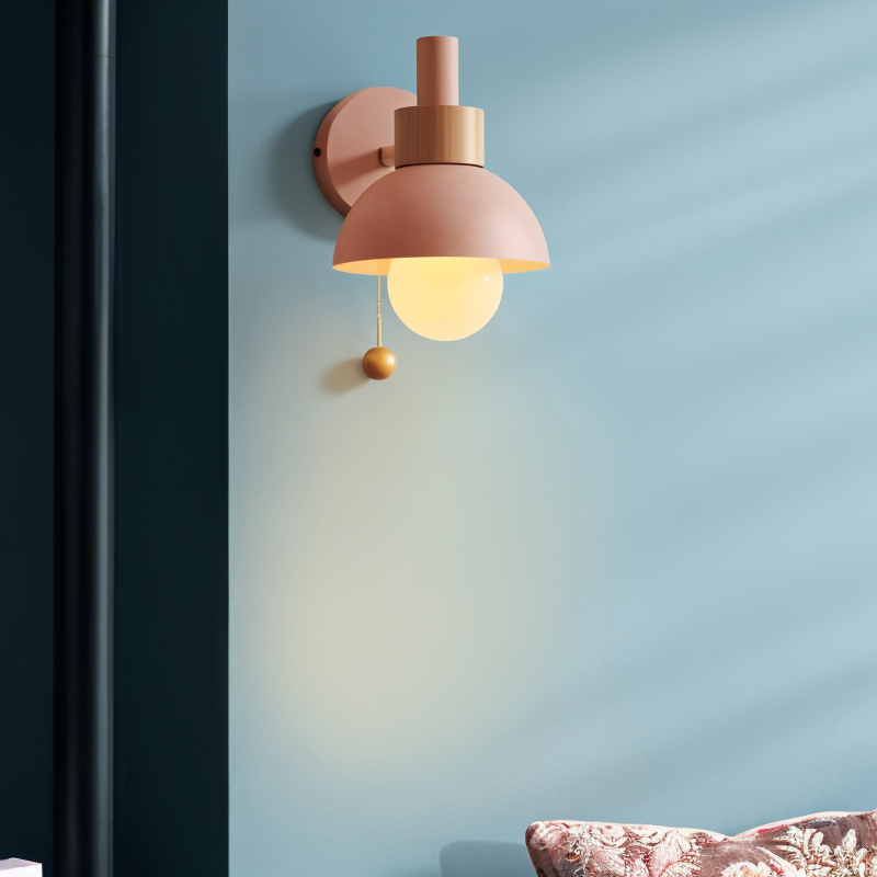 Pastelkleurige wandlamp voor slaap- en woonkamer