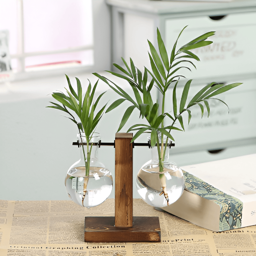 Valethra - Rustieke Houten Hydrocultuur Plantenhouder