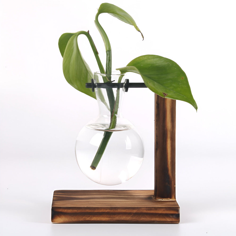 Valethra - Rustieke Houten Hydrocultuur Plantenhouder