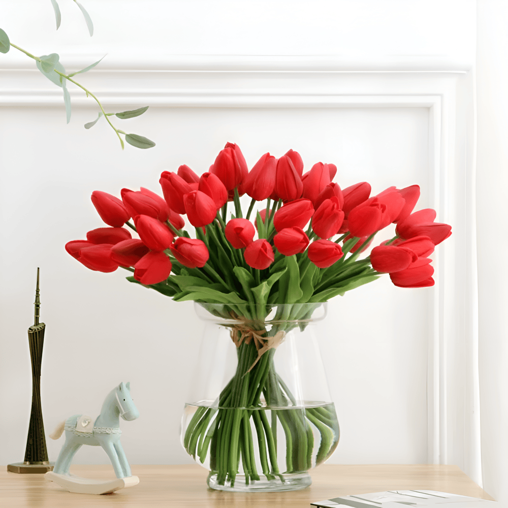 Olivessa - Set van 6 Realistische Kunsttulpenboeketten voor Huis, Tuin en Feestdecoratie