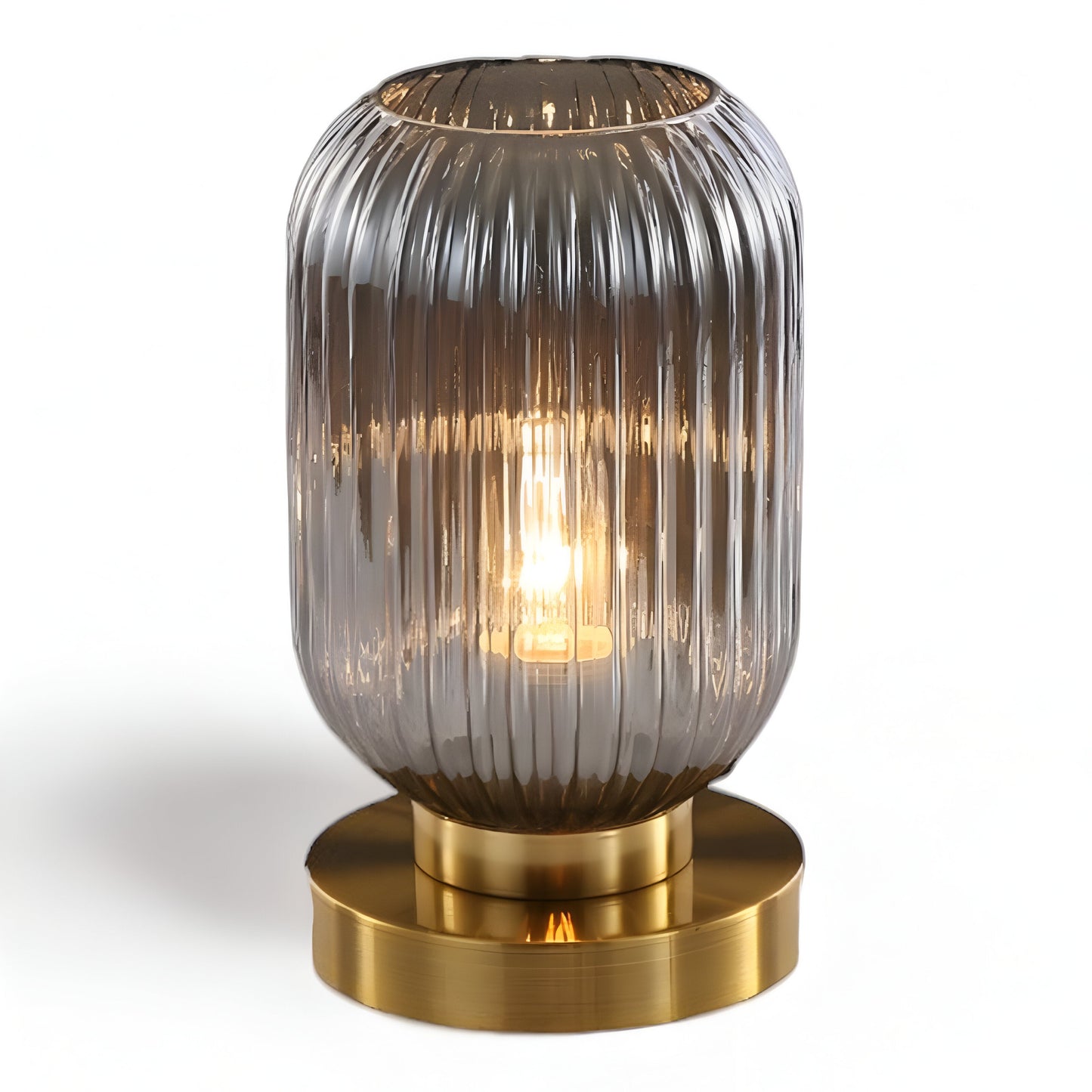 Oriantha - Noordse Tafellamp met Geribbeld Glas