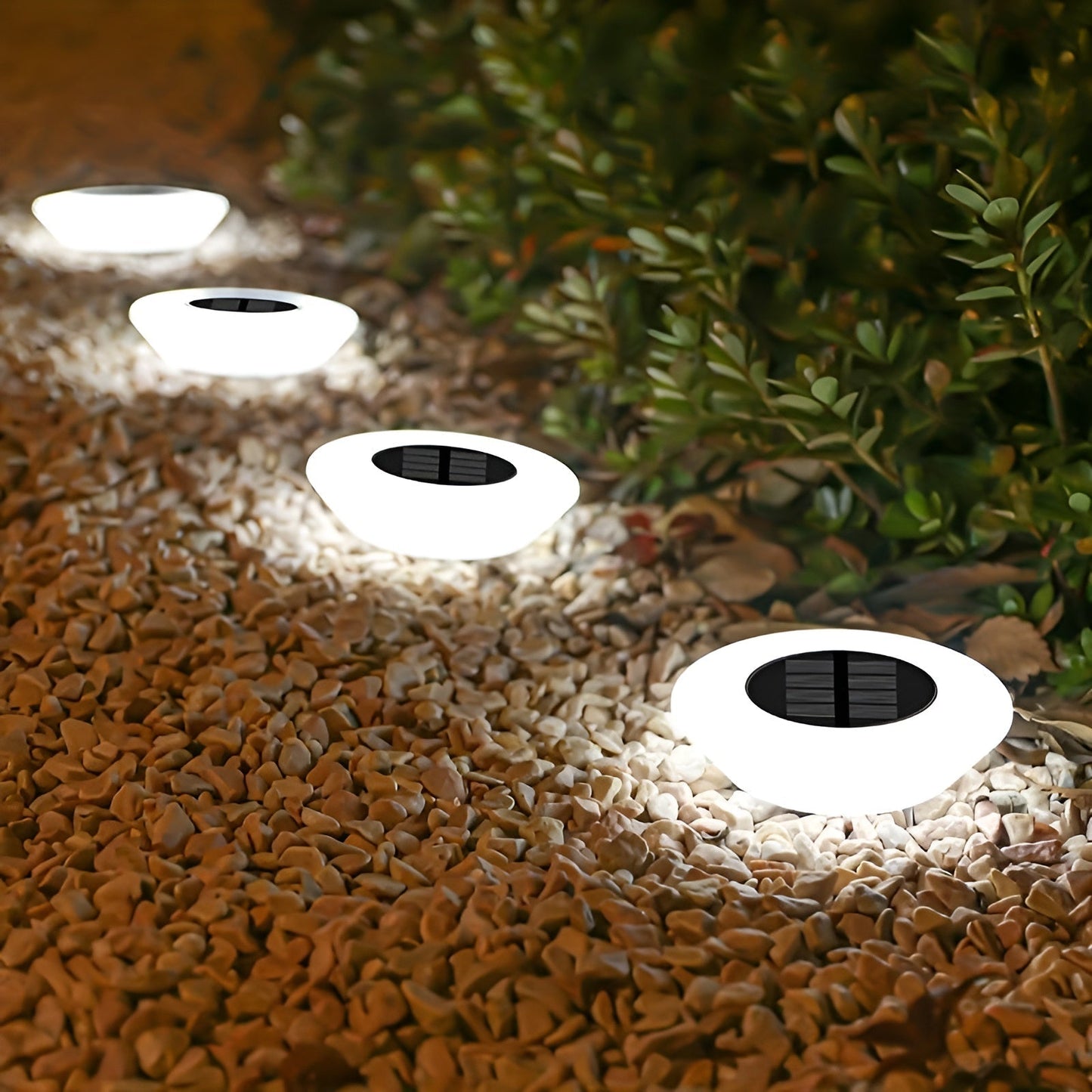 Ronde Zonne-energie LED Padverlichting voor Tuinen en Paden