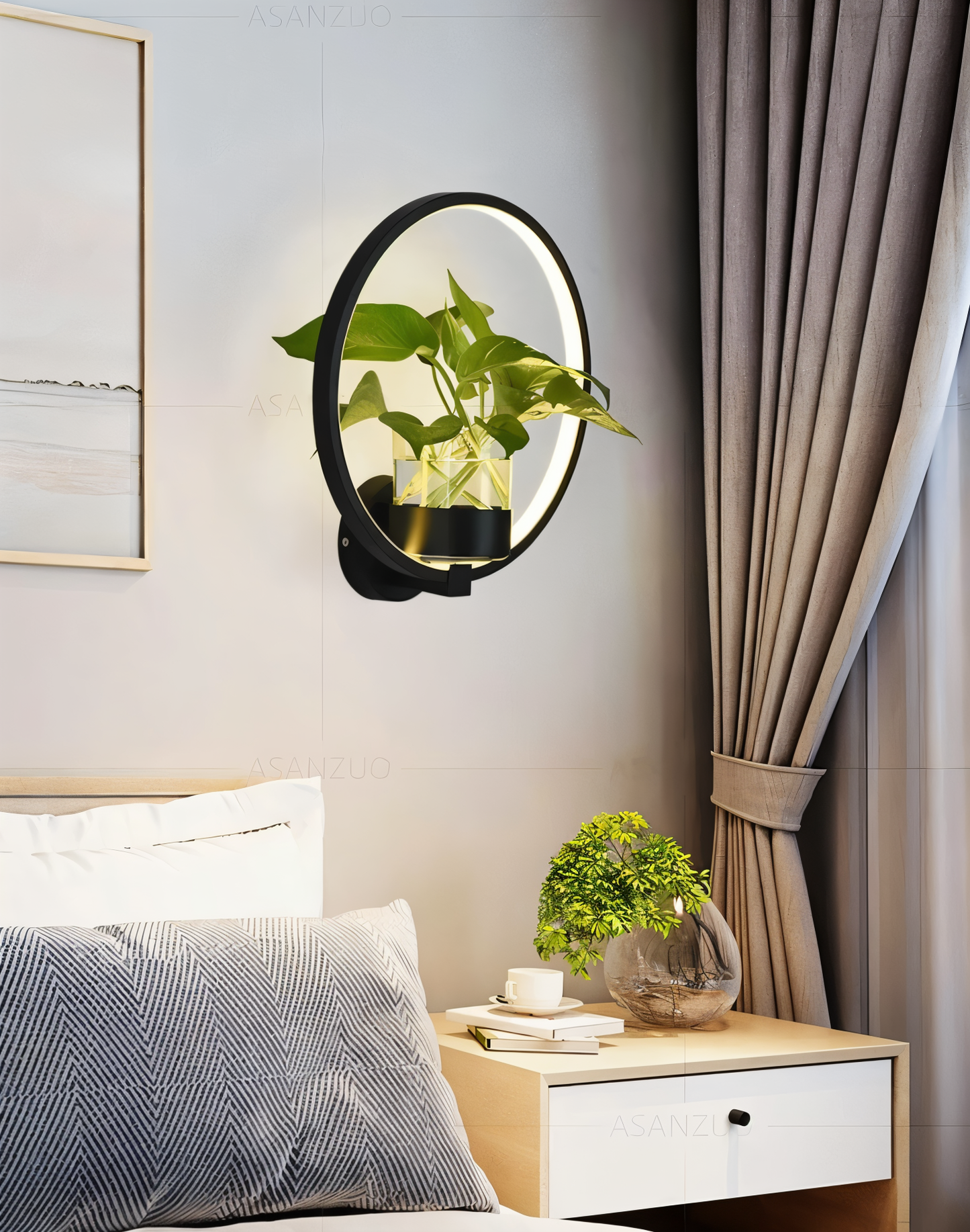 VerdantLume LED-Wandlamp met Plantenhouder