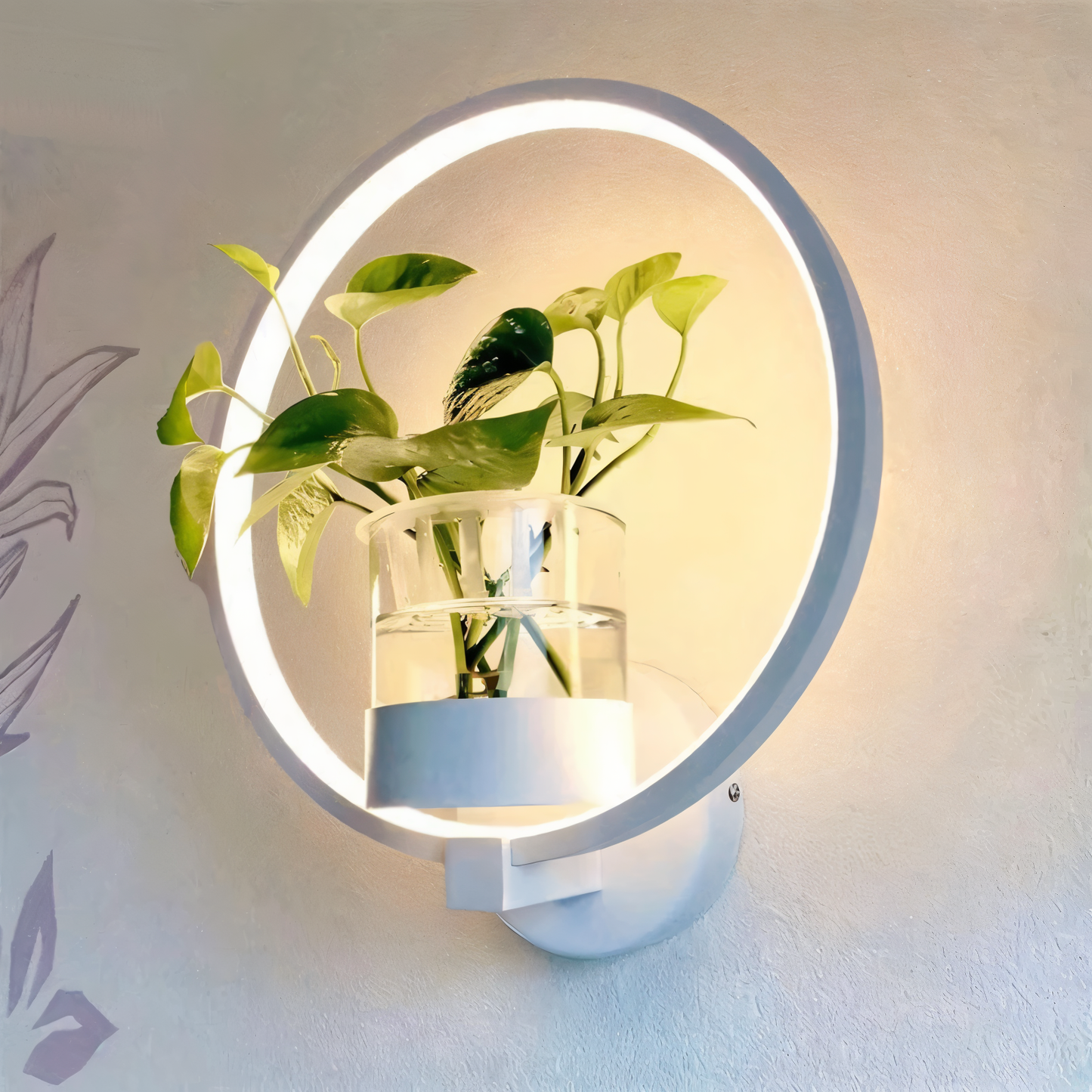 VerdantLume LED-Wandlamp met Plantenhouder