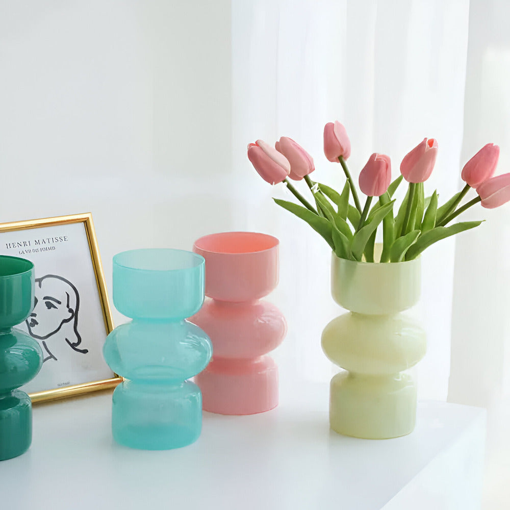 Veelzijdige Nordic Glasvazen in verschillende kleuren voor stijlvolle decoratie