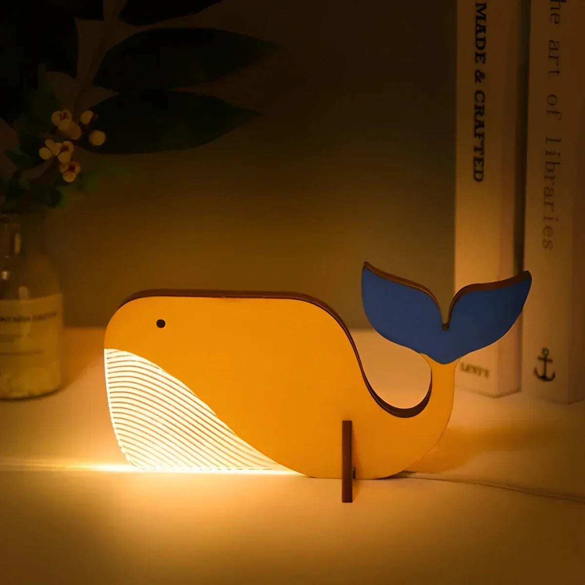 WildGlow Houten Dieren Tafellamp - Magisch Nachtlicht voor Kinderkamer