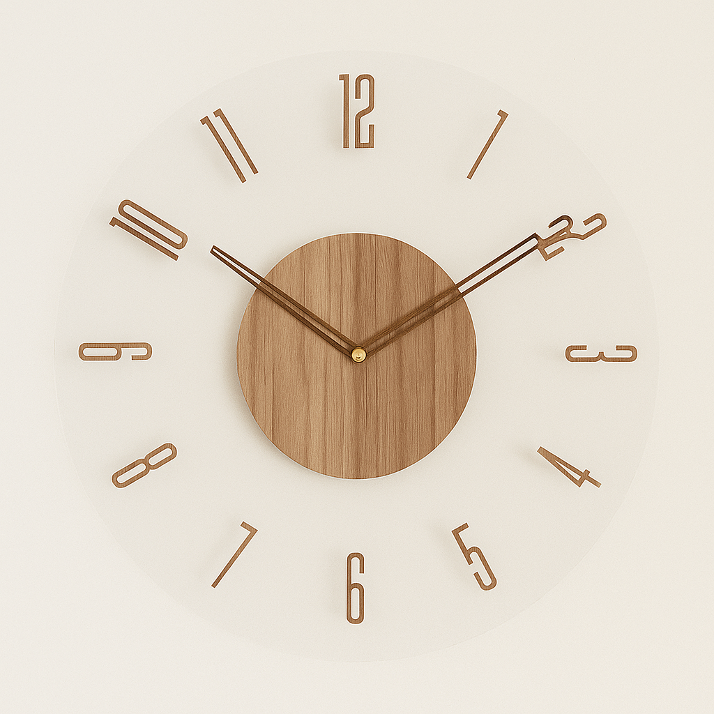 Minimalistische Ronde Wandklok met Stille Beweging