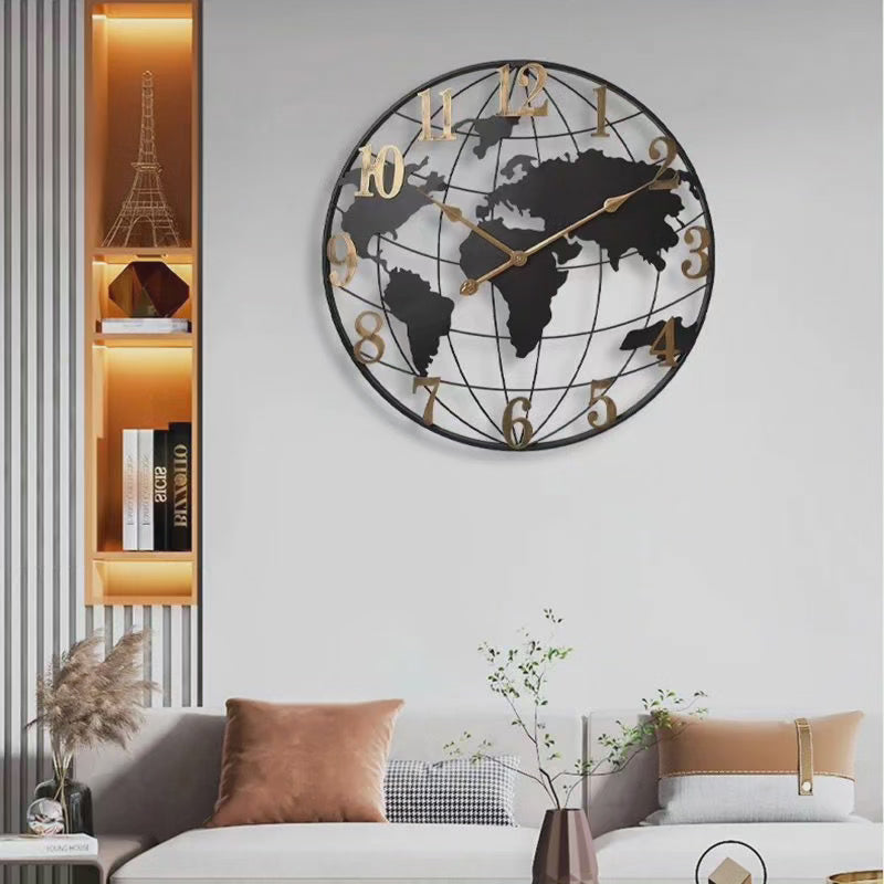 60cm Grote Wereldkaart Wanduhr