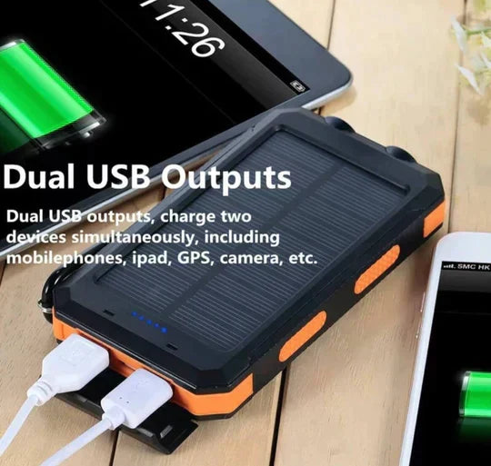 LyraCharge 30000mAh Zonne-energie Power Bank IP67 Waterdicht