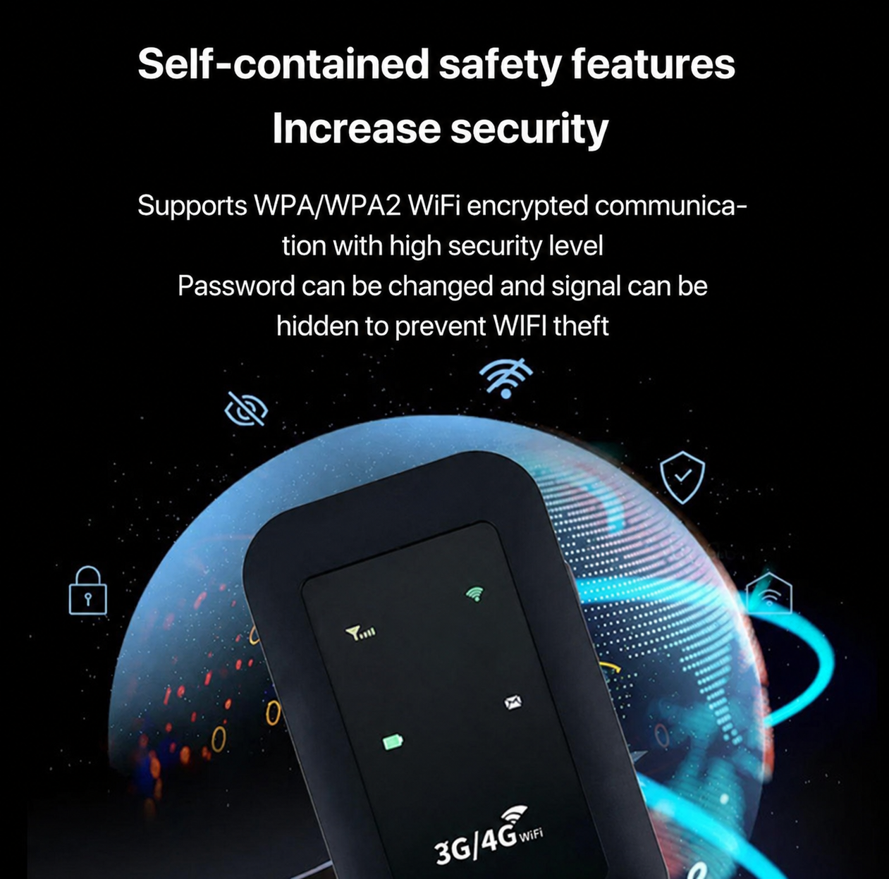 Draagbare 4G WiFi-router – Hoge snelheid mobiele draadloze internetverbinding