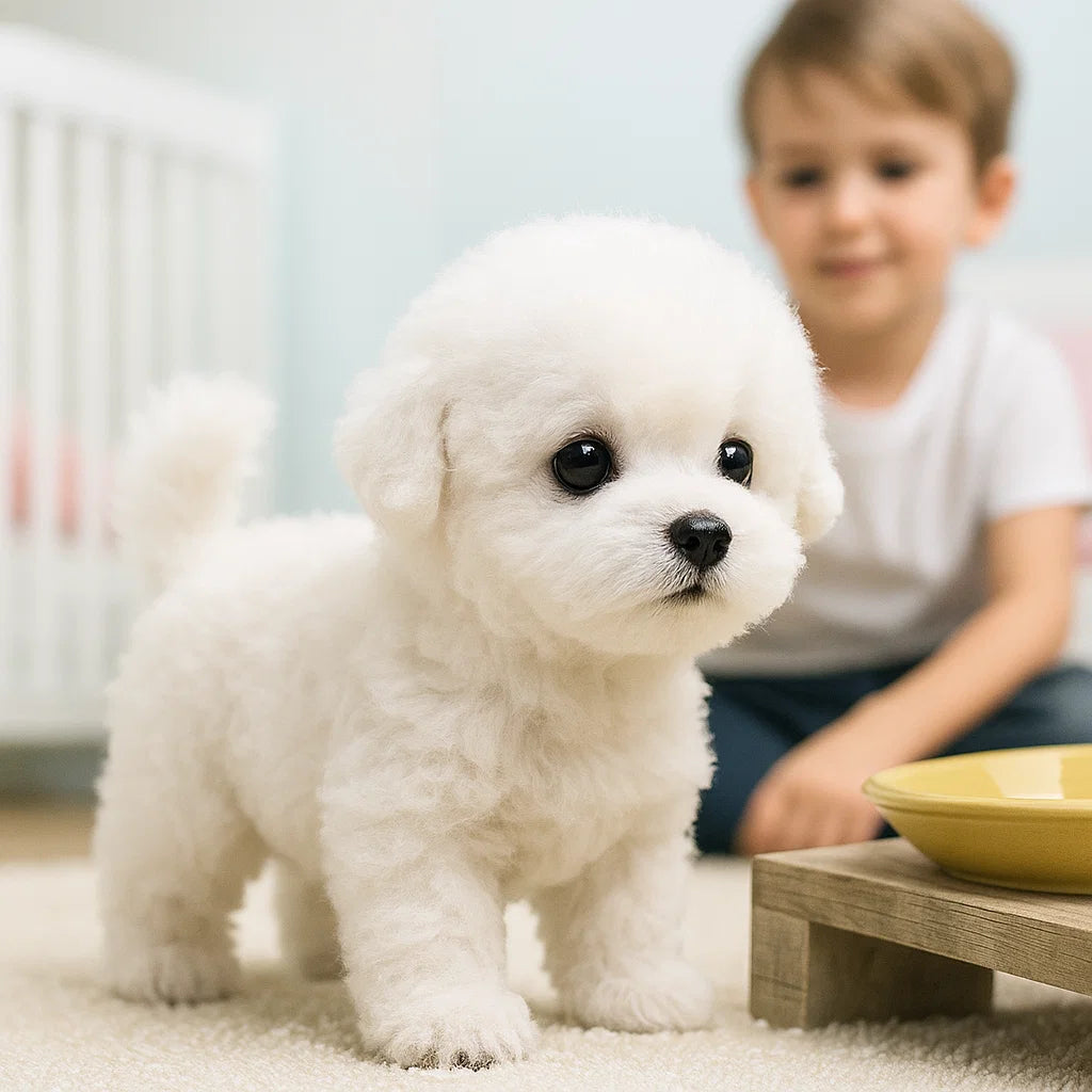 Interactieve Pluche Puppy - Realistisch Knuffeldier voor Kinderen en Volwassenen met Bewegingen en Geluiden