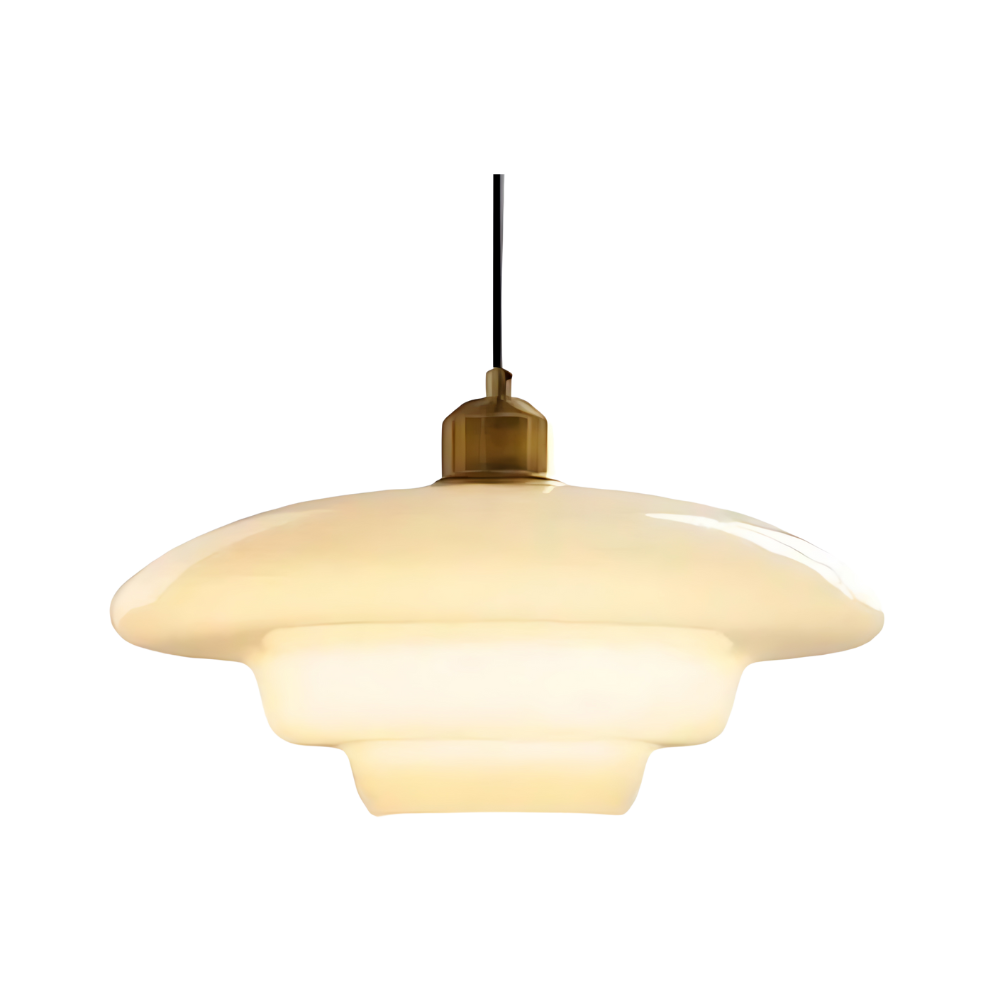 De Parel van Art Deco Glas Hanglamp