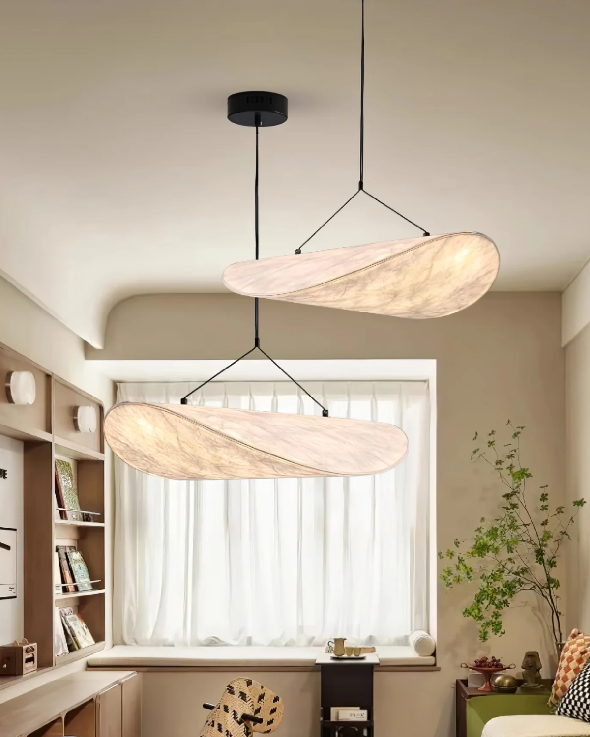 Japandi Hanglamp met Eclips Effect