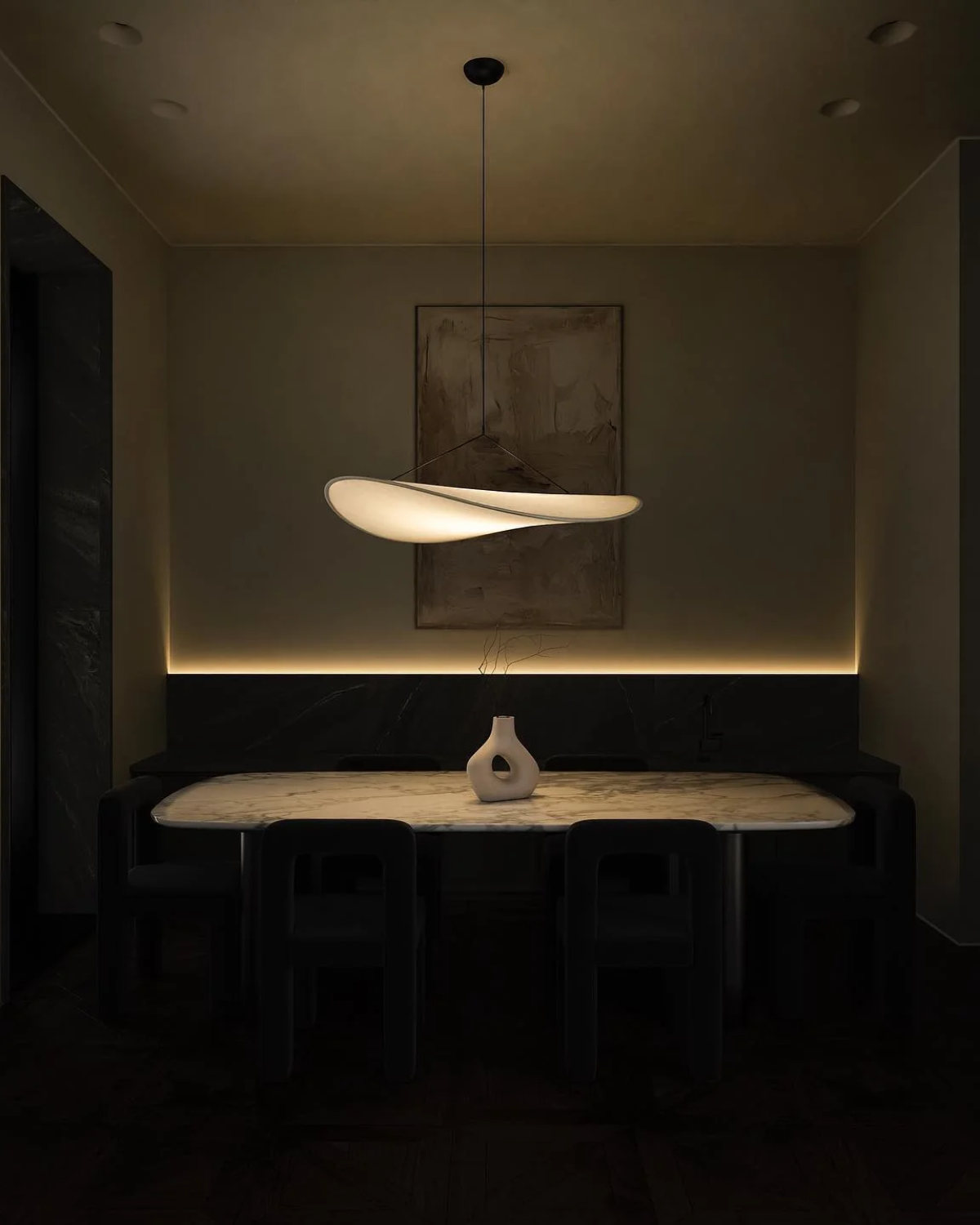 Japandi Hanglamp met Eclips Effect