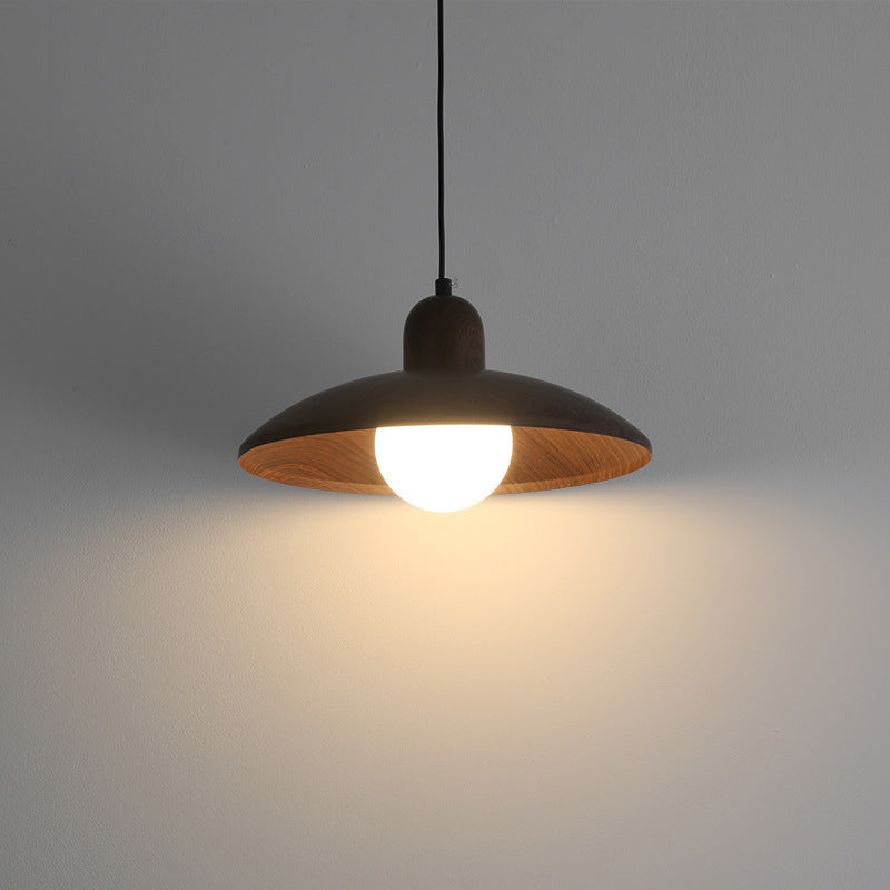 Japanse Wabi-Sabi Walnoot Hanglamp