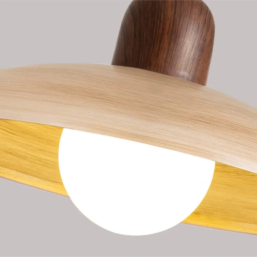 Japanse Wabi-Sabi Walnoot Hanglamp