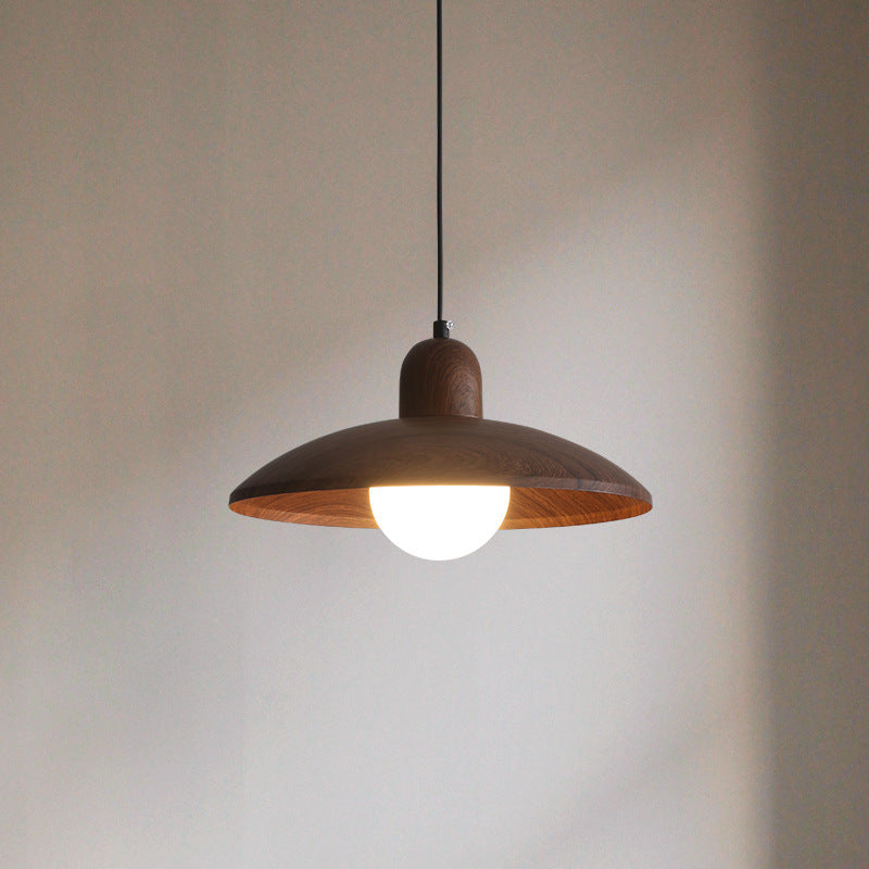 Japanse Wabi-Sabi Walnoot Hanglamp
