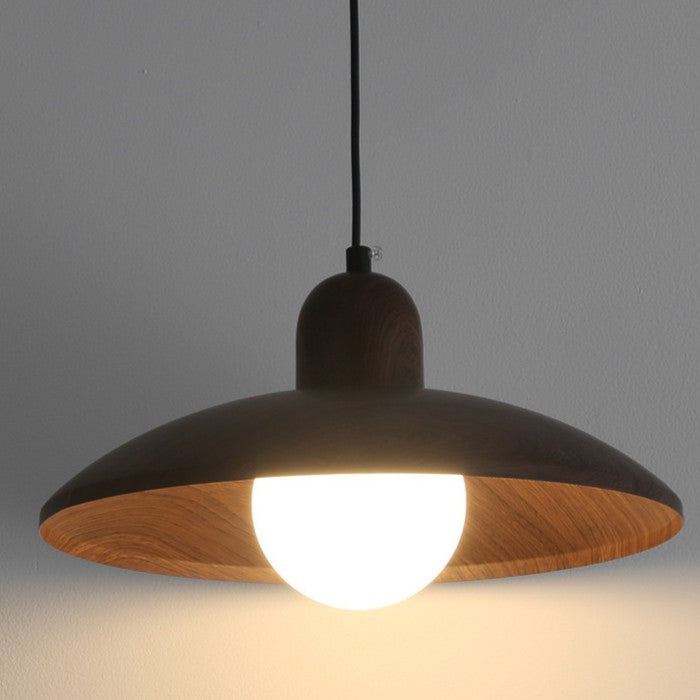 Japanse Wabi-Sabi Walnoot Hanglamp