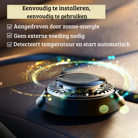 Autoluchtverfrisser | Roterende, op zonne-energie werkende autoluchtverfrisser met een premium gevoel