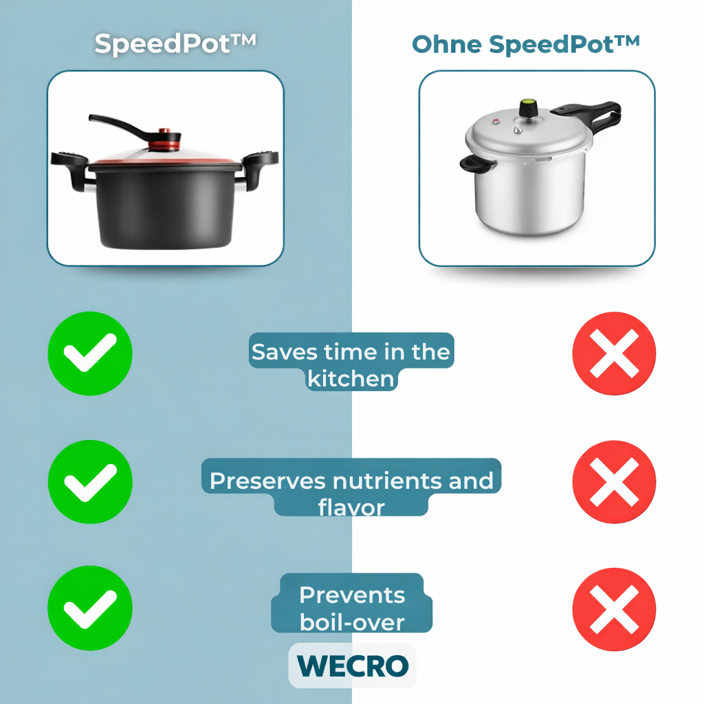 Kasserolle | Snelkookpan | Gelijke warmteverdeling | SpeedPot