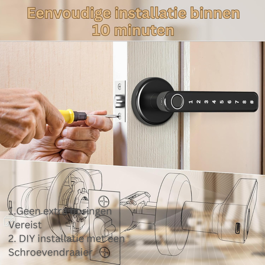 SecureLock | Ongeëvenaarde deurbeveiliging met slechts één aanraking