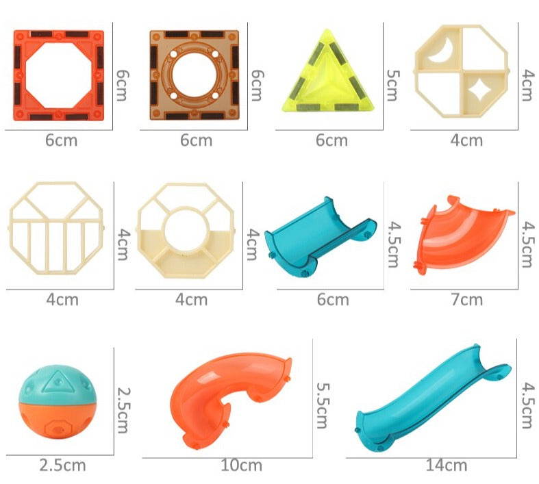 Creatief Spel met Magnetische Knikkers voor Kinderen 68 Stukken Veilig ABS voor Kinderen