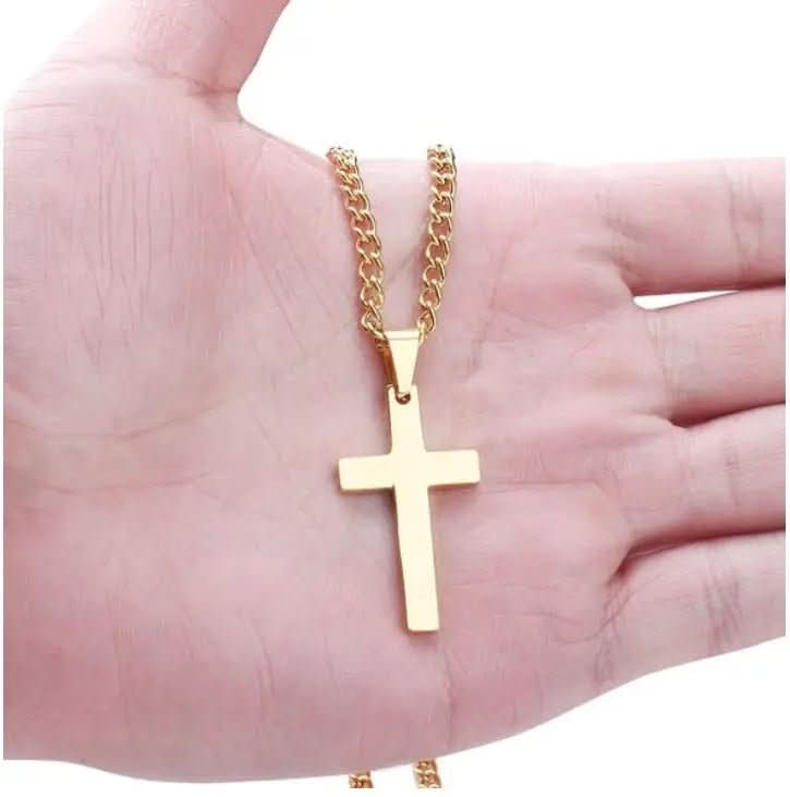 FAITHLINE HALSKETTING – Klassieke heren halsketting met roestvrijstalen kruis hanger